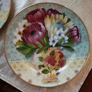3 Kyoto Blossoms fine porcelain plates